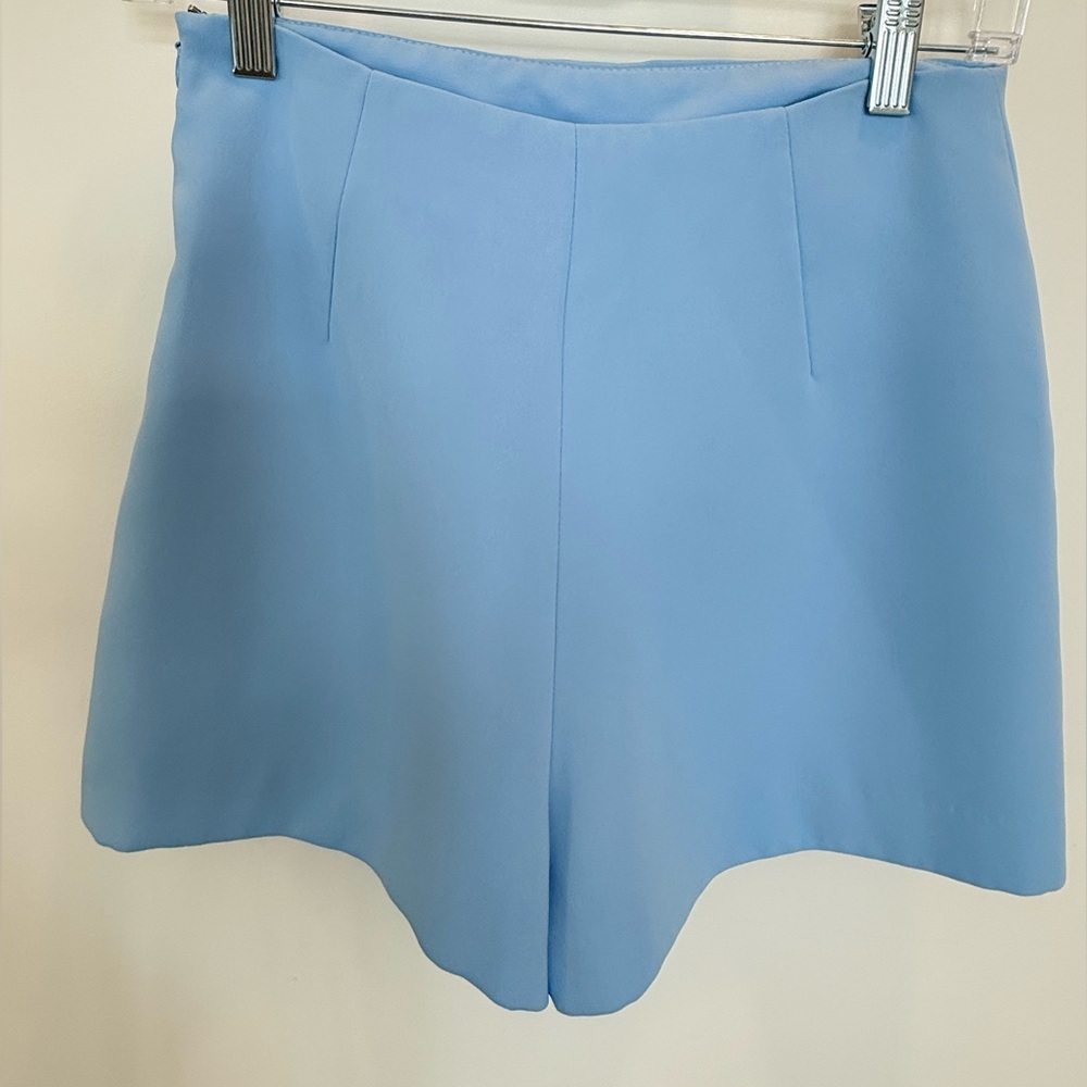 Zara Light Blue High Waist Women's Shorts